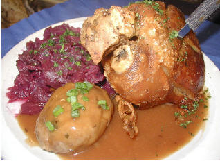 schweinshaxe detail picture of schweinshaxe
